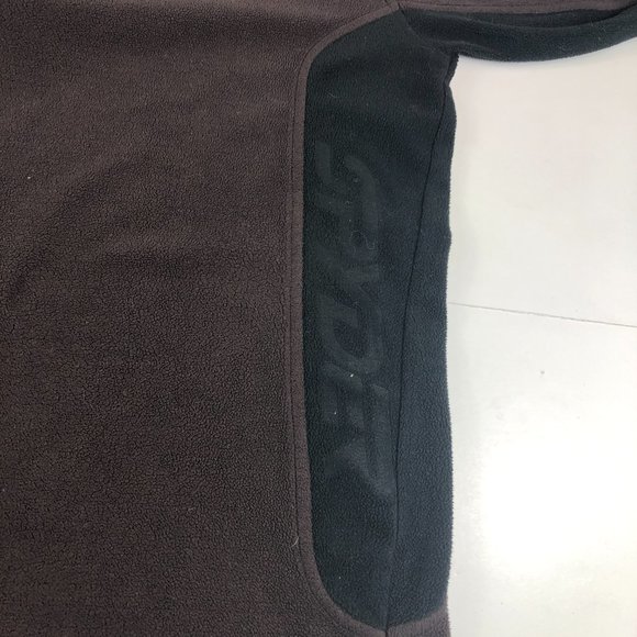 Spyder Sweater Men's Extra Large Brown Fleece Quarter Zip Pullover Casual - Picture 9 of 12